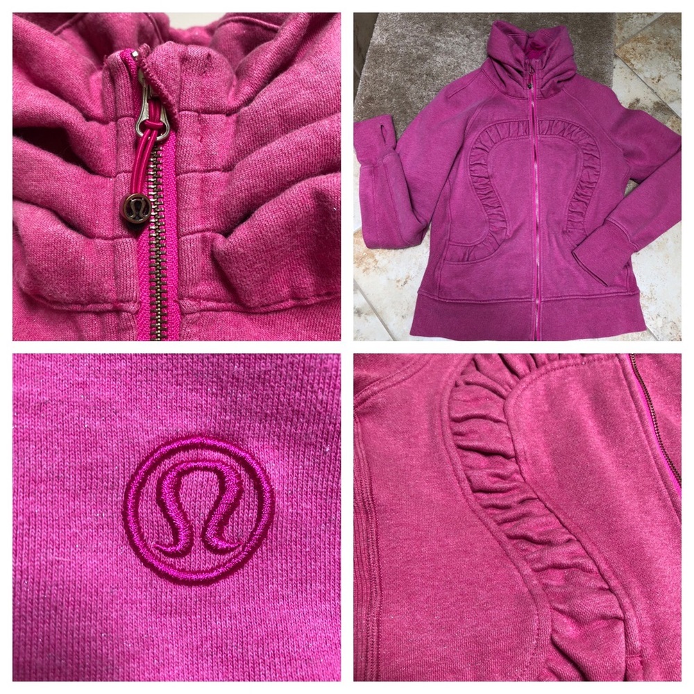 EUC Lululemon Sparkly Pink Scuba